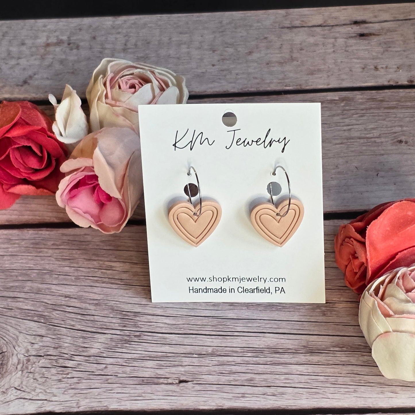 Small Heart | Champagne Kiss |Hoop |Silver