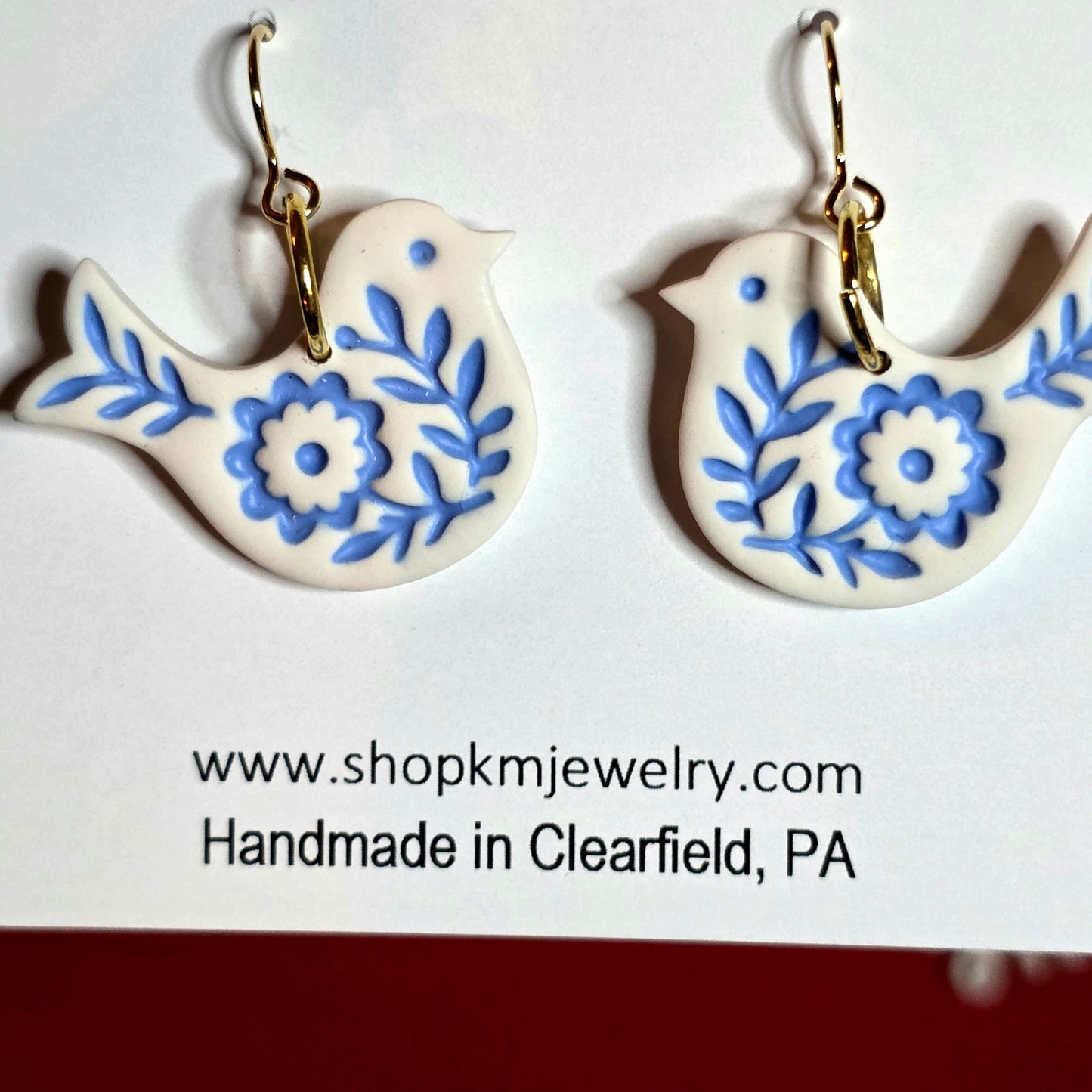 Nordic Bird | Blue | Clay | Earring