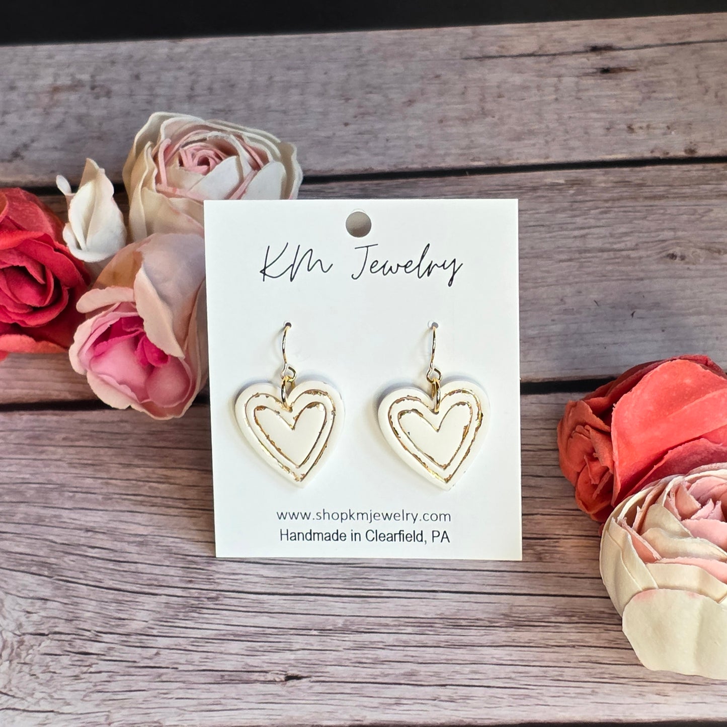 Medium Heart | Vanilla Silk | Gold