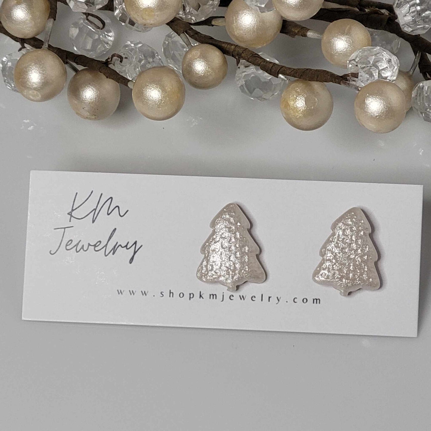 Tree | Pearl Shimmer | Clay Stud