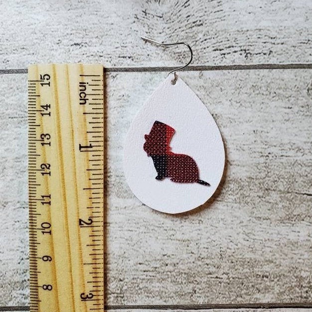 Groundhog Earrings | Leather | Faux