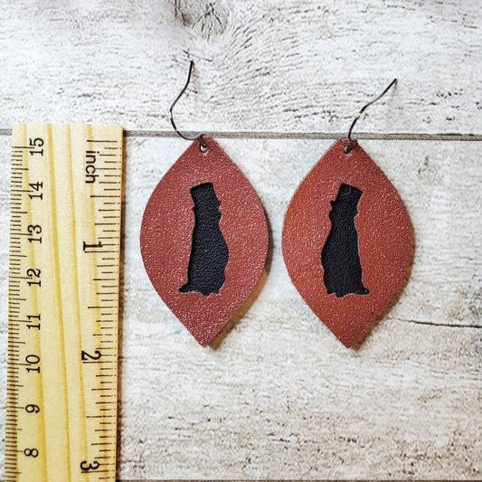 Groundhog | Shadow |Earrings | Faux