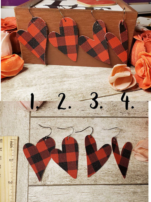 V-Day | Hearts | Buffalo Plaid | Faux Leather