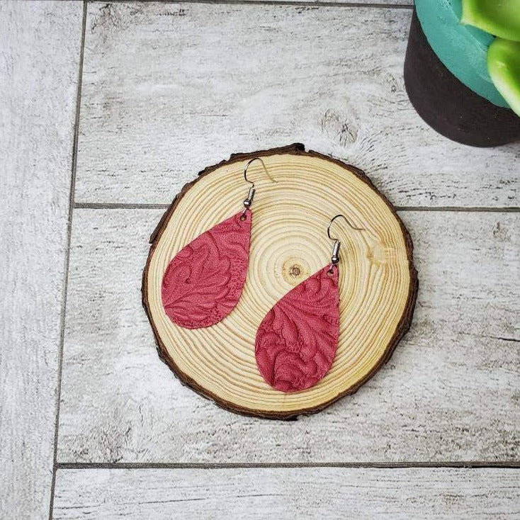RED | Genuine Leather | Embossed