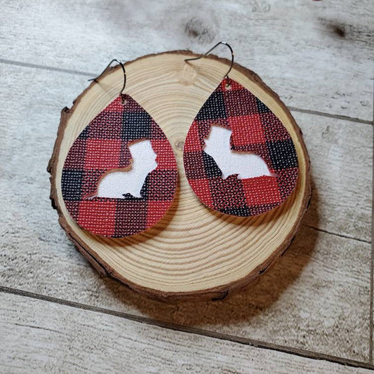 Groundhog Earrings | Leather | Faux