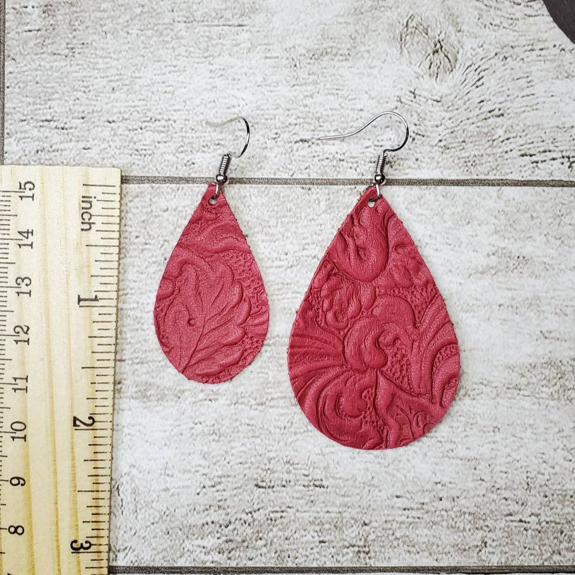 RED | Genuine Leather | Embossed