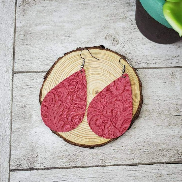 RED | Genuine Leather | Embossed
