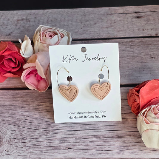Small Heart | Champagne Kiss |Hoop |Gold