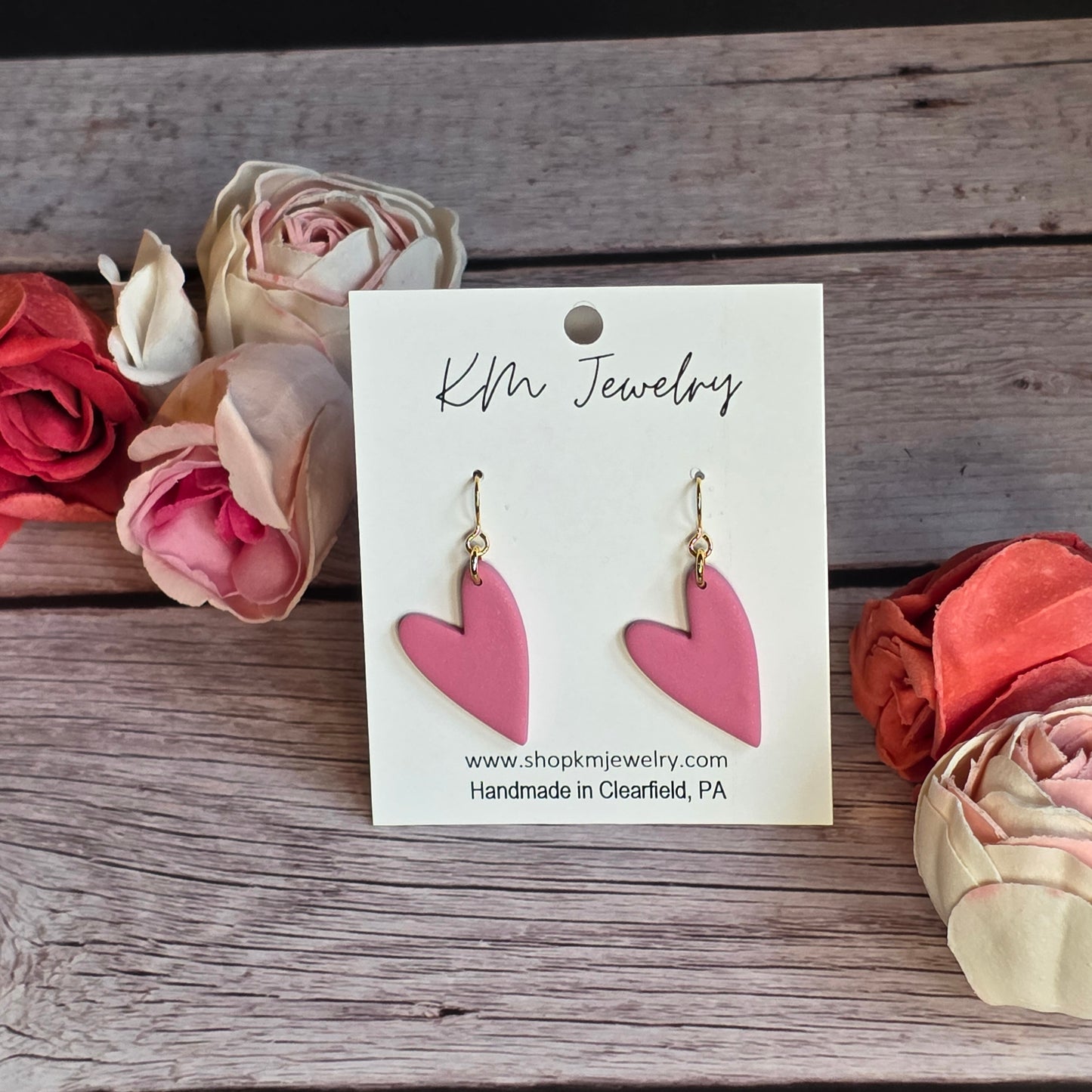 Asymmetric Heart | Pink Sands | Gold
