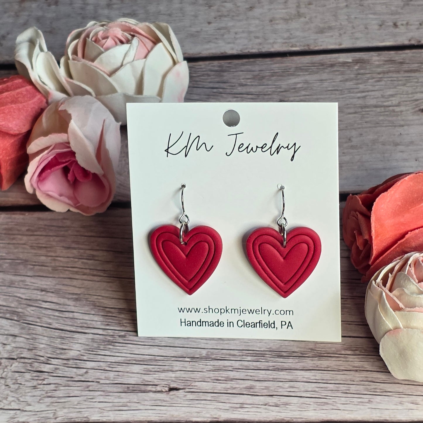 Medium Heart | Crimson Crush | Clay