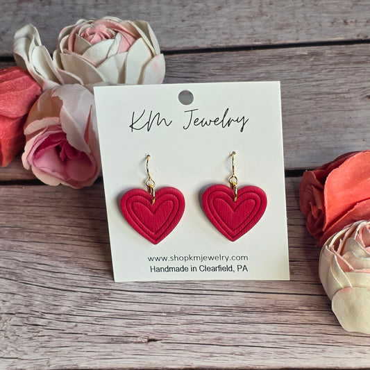 Medium Heart | Crimson Crush | Txtr | Clay