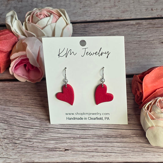 Small Asymmetric Heart | Crimson Crush | Txtr