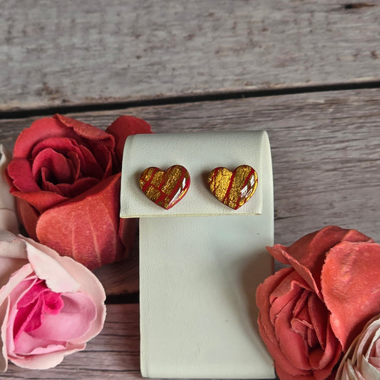 Hearts | Crimson Crush | Gold Foil | Stud