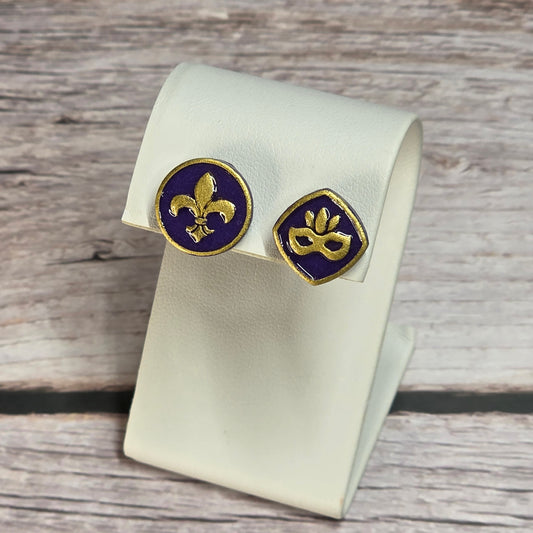 Mardi Gras | Fleur De Lis or Mask | Gold
