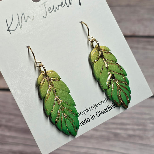 Mardi Gras | Feather | Ombre | Gold