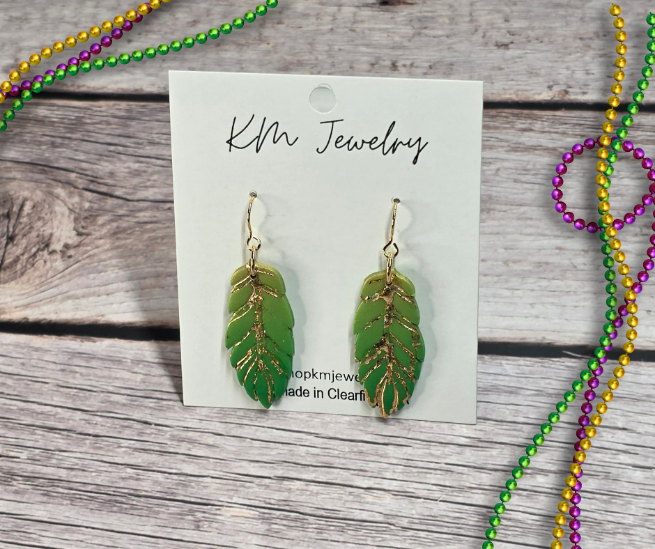 Mardi Gras | Feather | Ombre | Gold