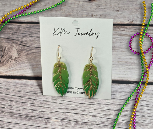 Mardi Gras | Feather | Ombre | Gold