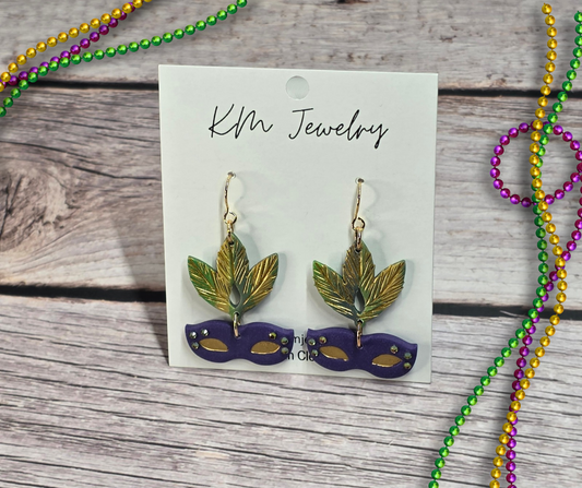 Mardi Gras | Mask & Feathers | Gold