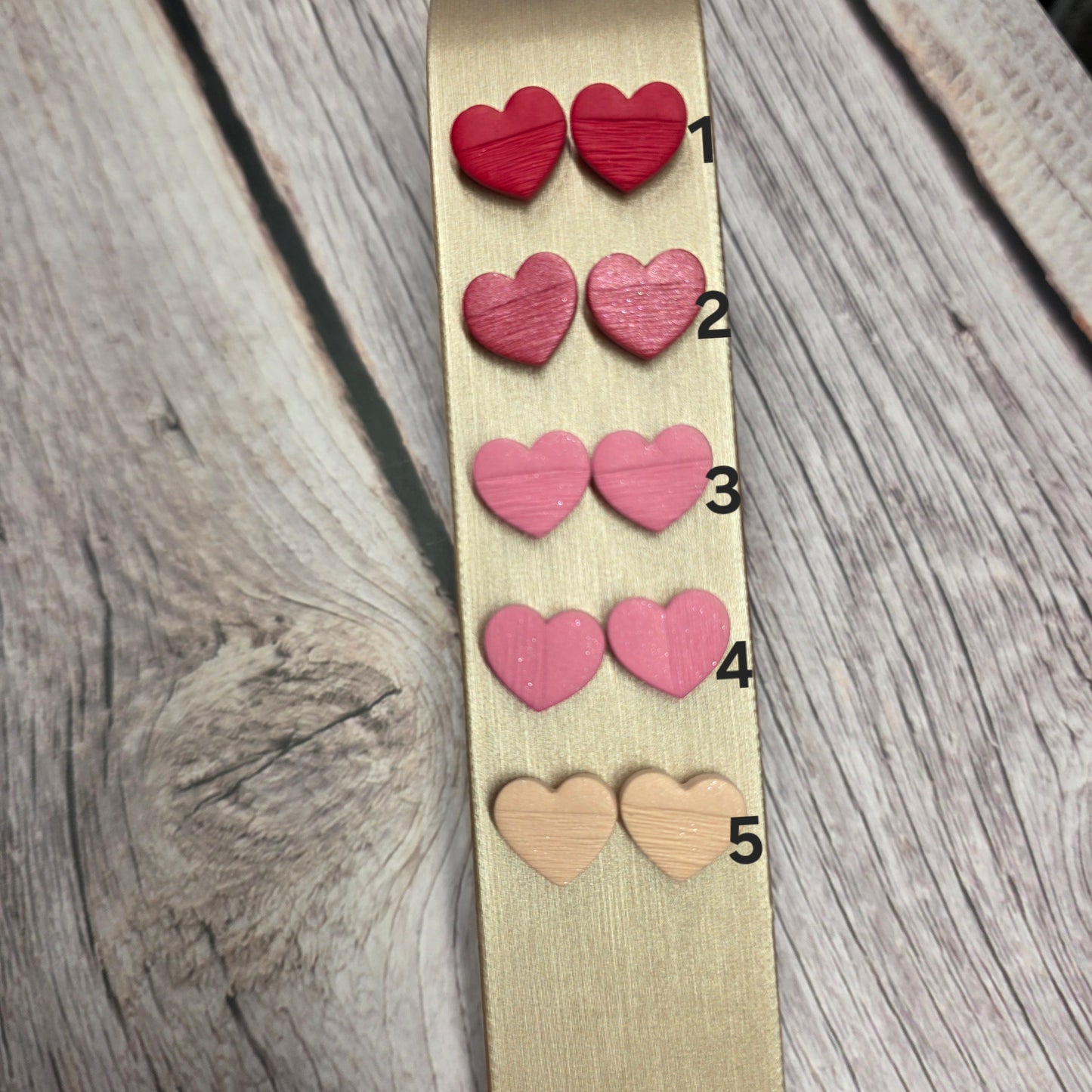 Hearts | Half Textured | Stud