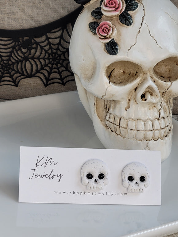 Skull | Stud | 16mm | Clay Earring