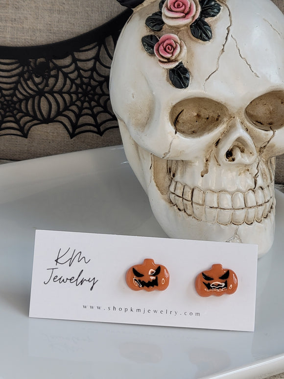 Jack O'Lantern | Stud | .5 inch | Clay