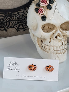 Leopard Pumpkin | Stud | 12mm | Clay