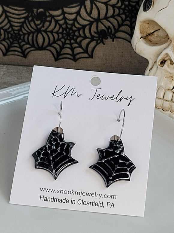 Spider Webs | Hoop | Clay | Earring