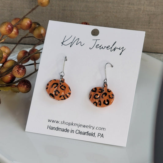 Leopard | Pumpkin | Fall | Clay | Earrings