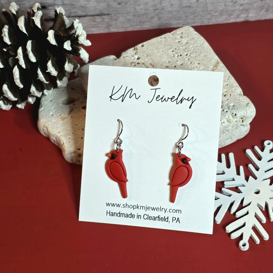 Cardinal | Red | Clay | Earring