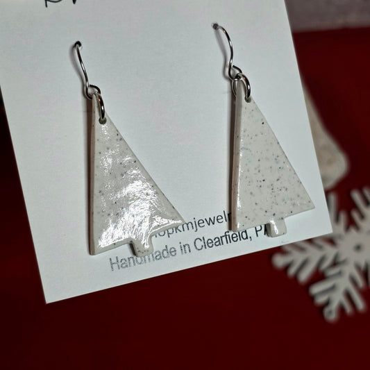 Granite White | Tree | Clay | Earring