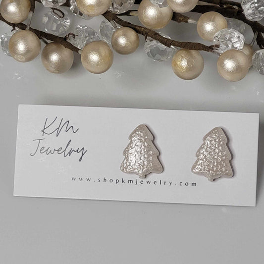 Tree | Pearl Shimmer | Clay Stud