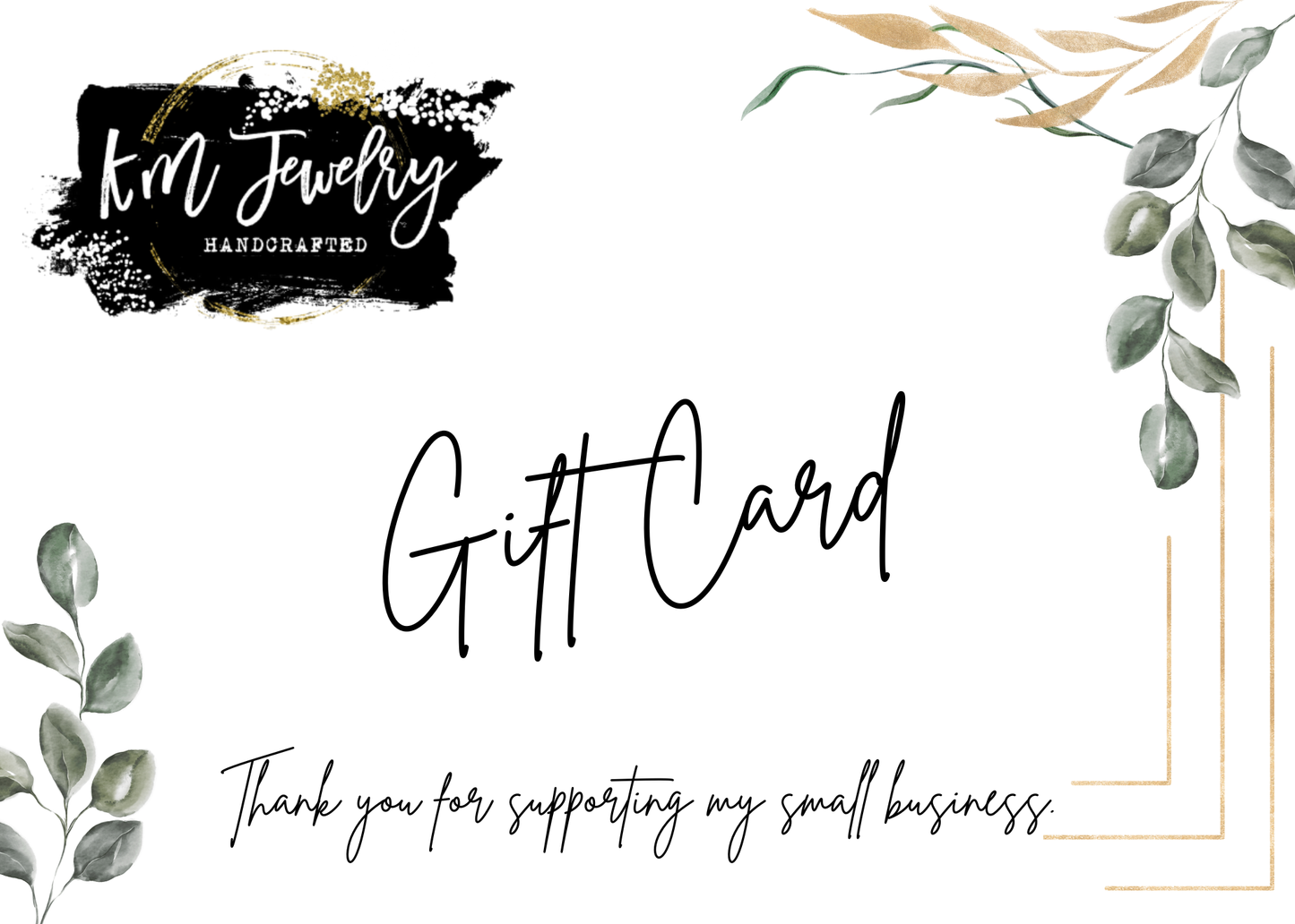 KM Jewelry Gift Card