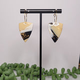 Class Act | Arrow Head | Gold Hoop | Clay Earring | Neutrals | Gold Accents