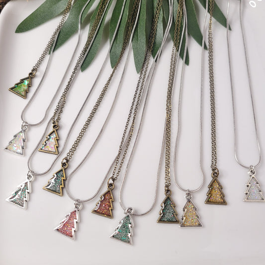 Tree | Necklace | Glitter | Resin