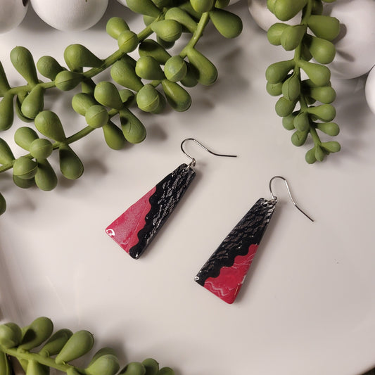Love Bites | Long Trapezoid | Silver | Clay