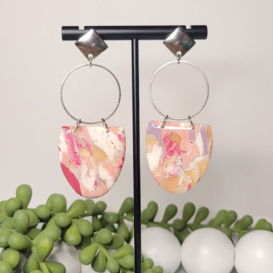 Sweetheart | Parabolic Arch | Stud Top | Silver | Clay