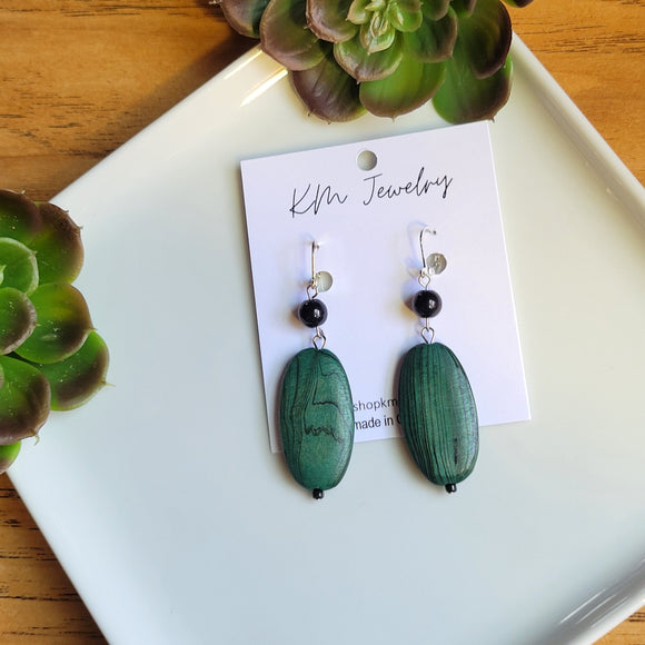 Wood Bead | Drop | Earring