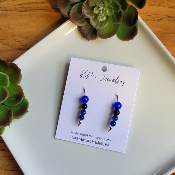 Back the Blue | Gemstone | Wire Drop | Earring