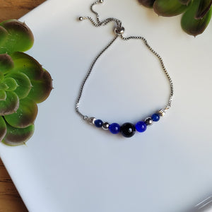 Back the Blue | Gemstone | Bracelet | Adjustable