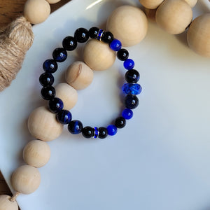 Back the Blue | Gemstone | Stretch Bracelet