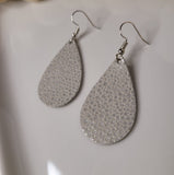 Stardust Silver | Genuine Leather | Earrings | Multiple Sizes