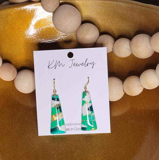 Lucky | Long Trapezoid | Gold | Clay