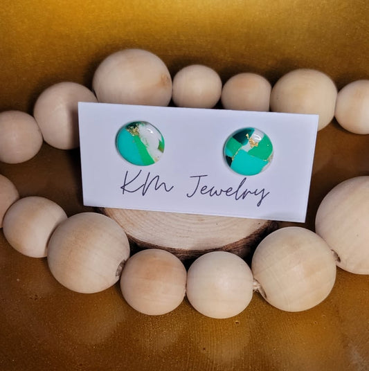 Lucky | 14mm | Stud | Circle | Clay