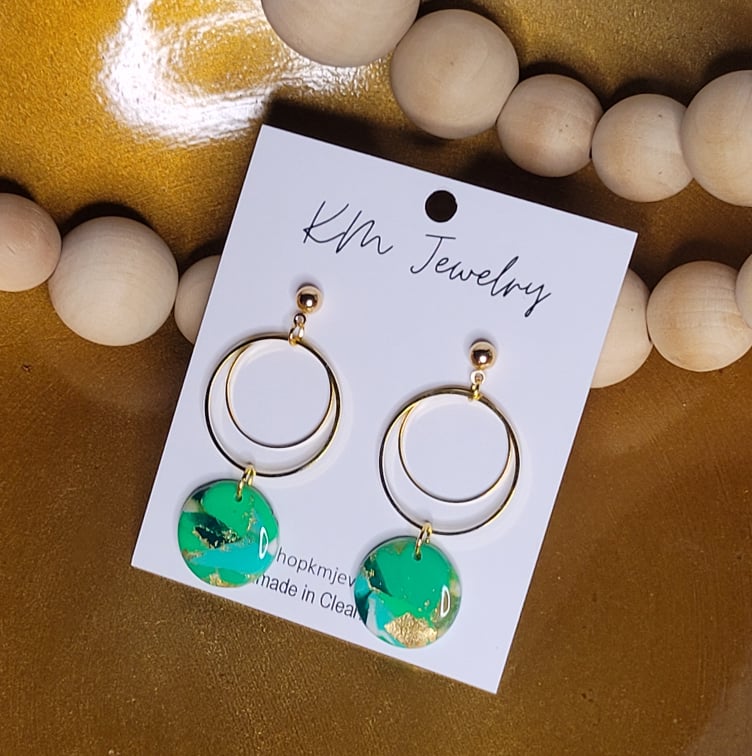 Lucky | Round | Circles | Stud Top| Clay