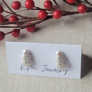 Christmas | 20mm | Stud | Snowman | Clay