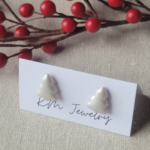 Tree | Pearl | 20mm | Stud | Clay