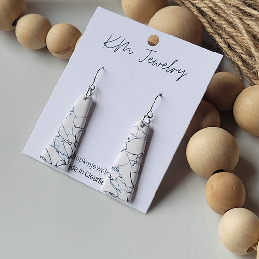 Howlite Faux | Long Trapezoid Shaped | Clay