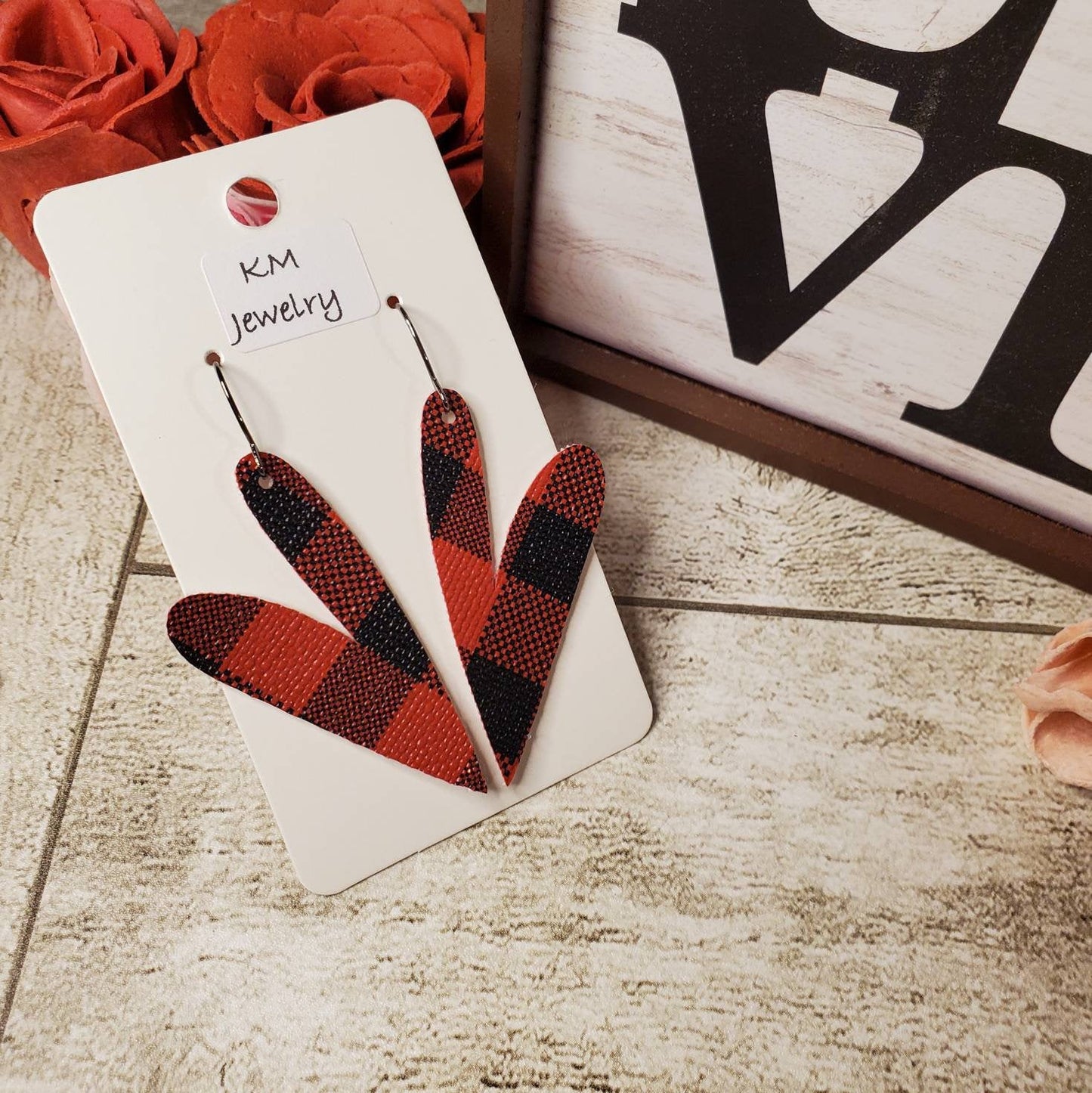 V-Day | Hearts | Buffalo Plaid | Faux Leather