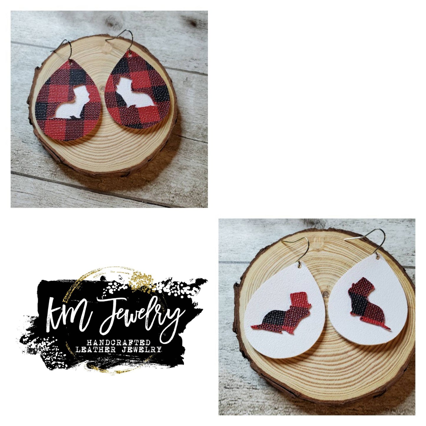Groundhog Earrings | Leather | Faux