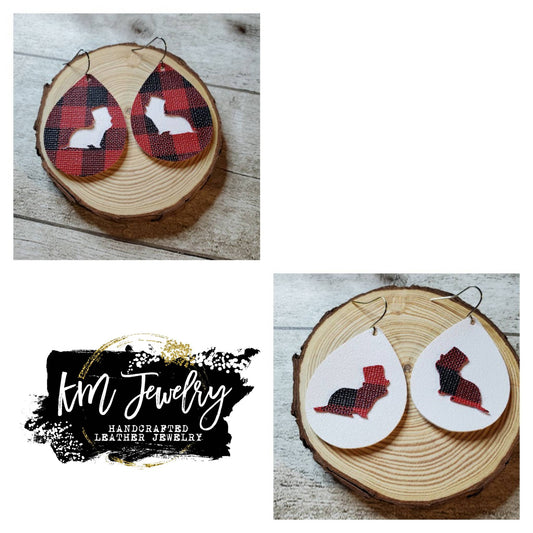 Groundhog Earrings | Leather | Faux